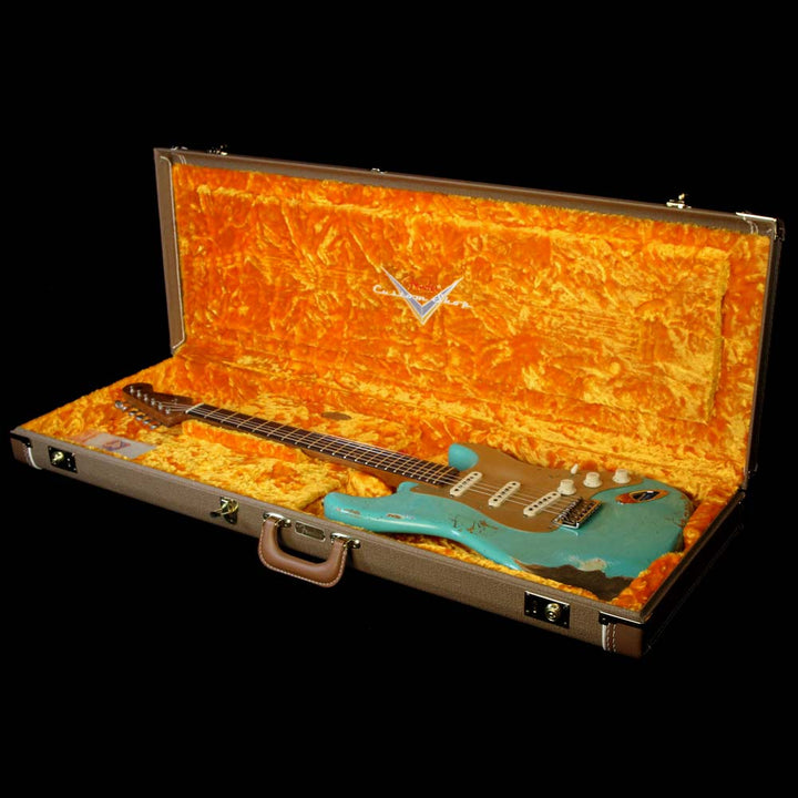 Fender Custom Shop '59 Stratocaster Heavy Relic Electric Guitar Aged Seafoam Green