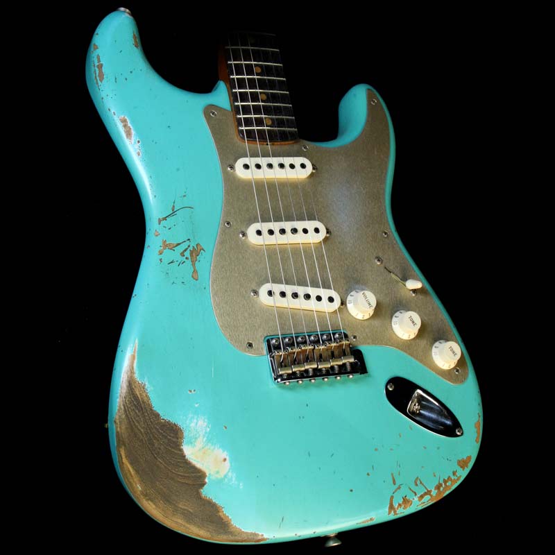 Fender Custom Shop '59 Stratocaster Heavy Relic Electric Guitar Aged Seafoam Green — 1