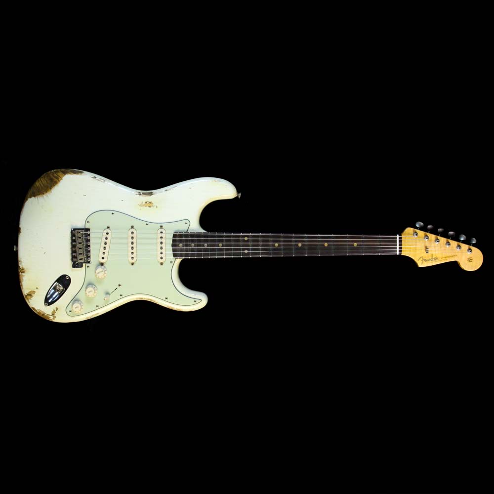 Fender Custom Shop '60 Stratocaster Relic Electric Guitar Aged Olympic White — 2