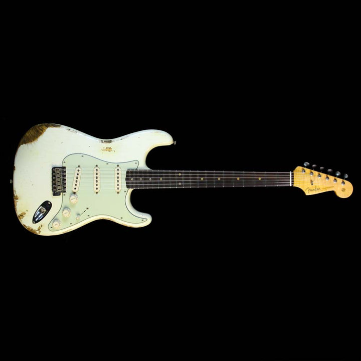 Fender Custom Shop '60 Stratocaster Relic Electric Guitar Aged Olympic White