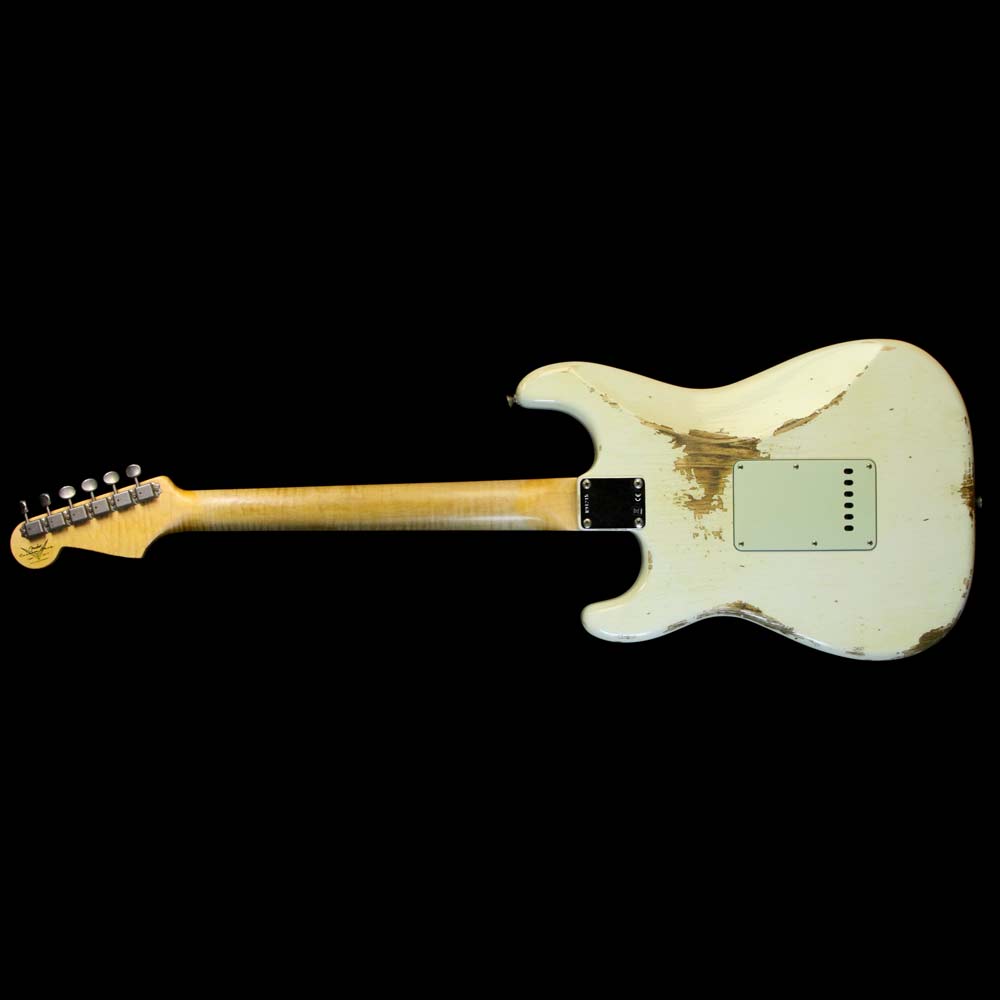 Fender Custom Shop '60 Stratocaster Relic Electric Guitar Aged Olympic White — 3
