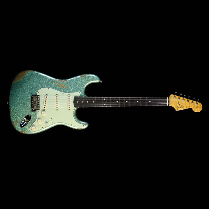 Fender Custom Shop '60 Stratocaster Relic Electric Guitar Seafoam Sparkle