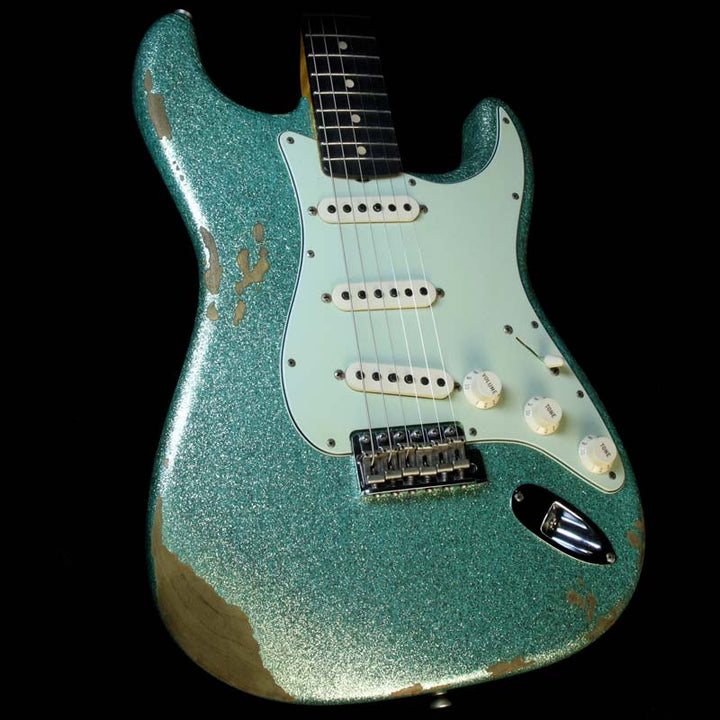 Fender Custom Shop '60 Stratocaster Relic Electric Guitar Seafoam Sparkle