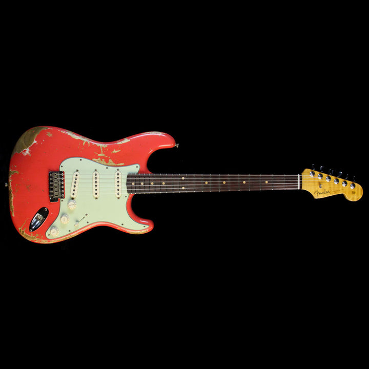 Fender Custom Shop Limited Edition Thin Skin Stratocaster Relic Electric Guitar Faded Fiesta Red