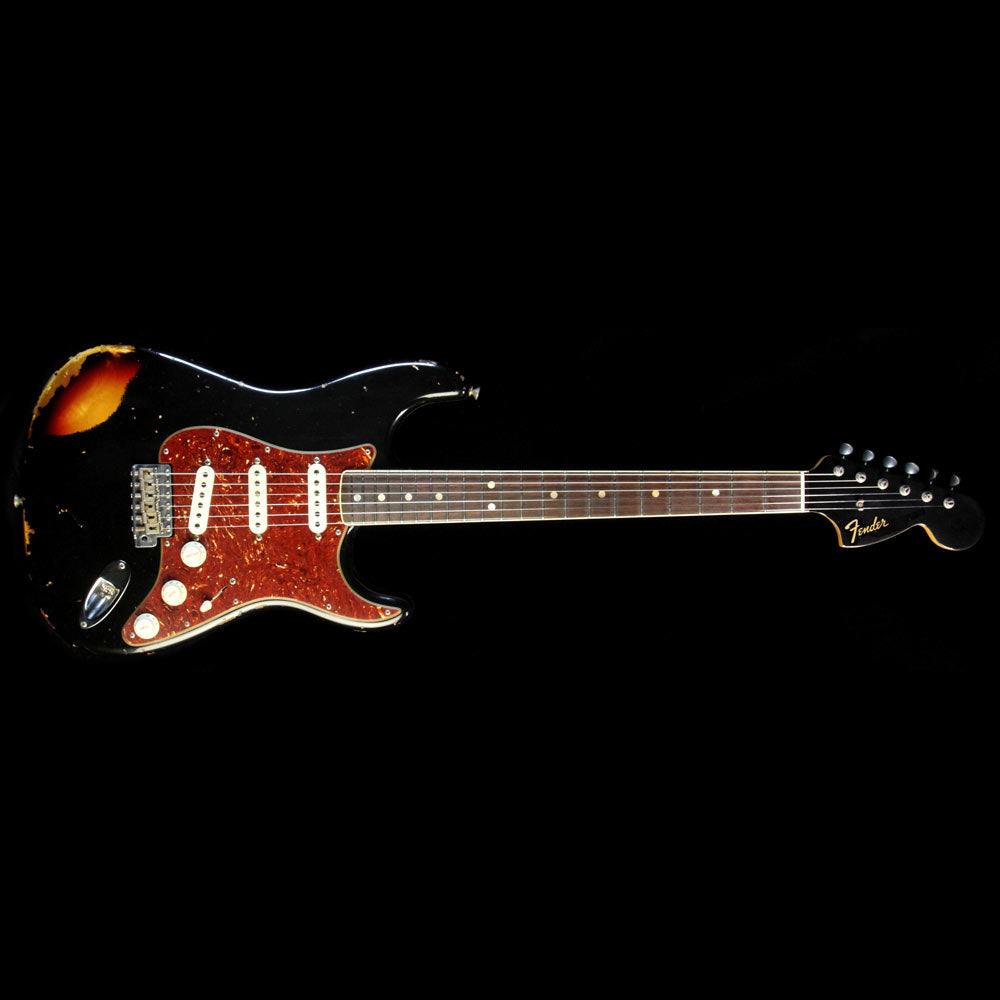 Fender Custom Shop 1967 Stratocaster Relic Aged Black over 3-Tone Sunburst — 2