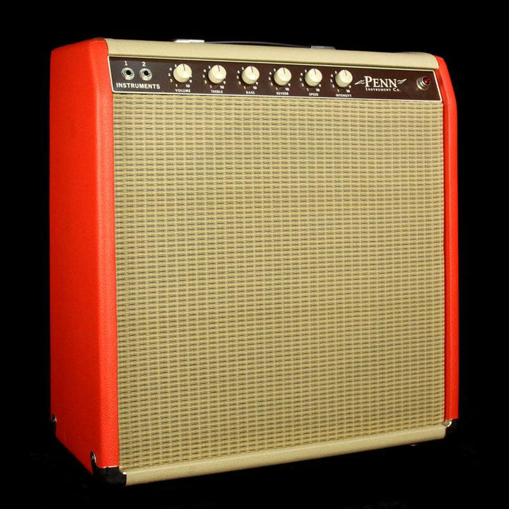 Used Penn Amplifiers Custom Made 18 Watt Electric Guitar 1x15 Combo Amplifier Red