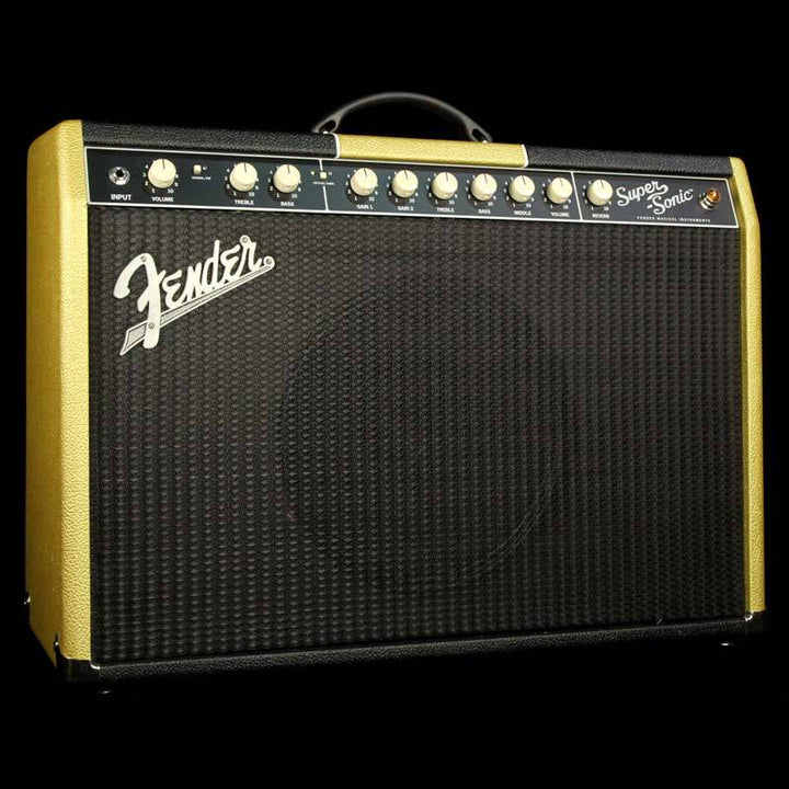 Used Fender Limited Edition Super-Sonic 1x12 22w Combo Amplifier Gold and Black