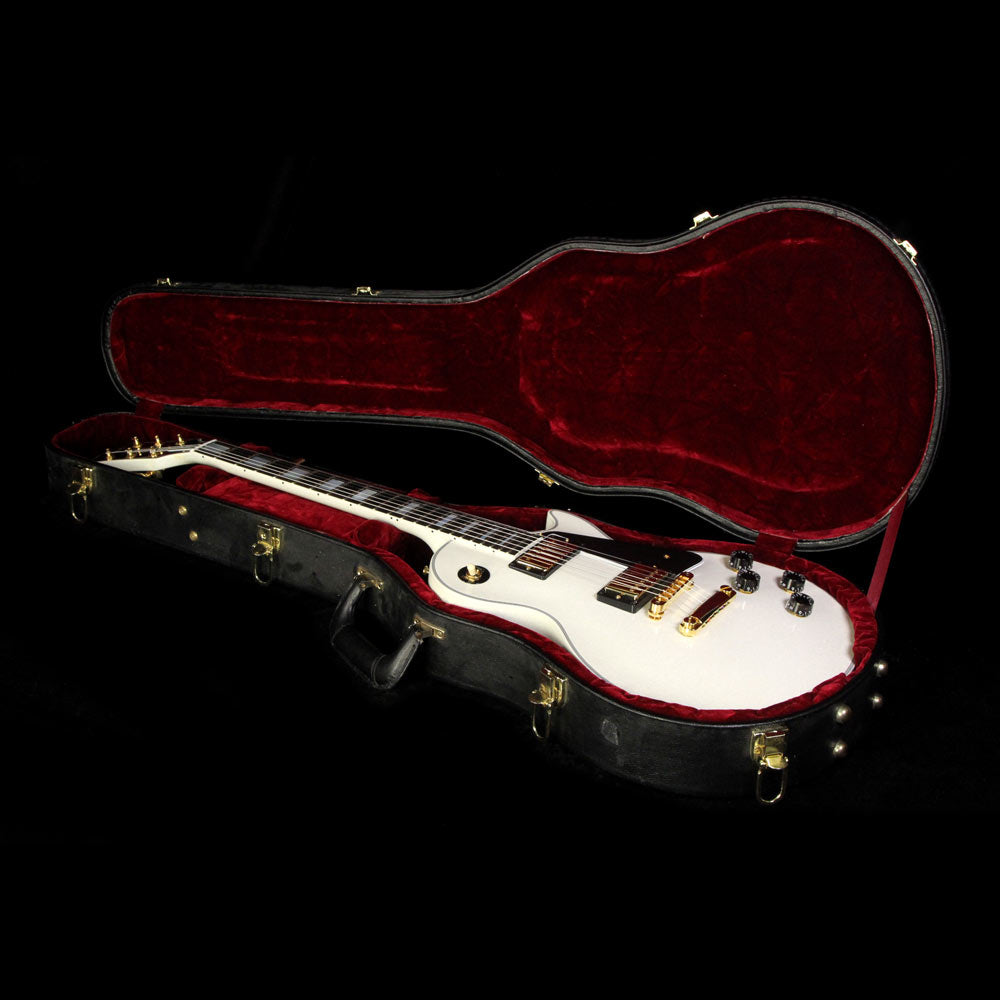 Used Gibson Custom Shop Les Paul Custom Electric Guitar Diamond White — 5