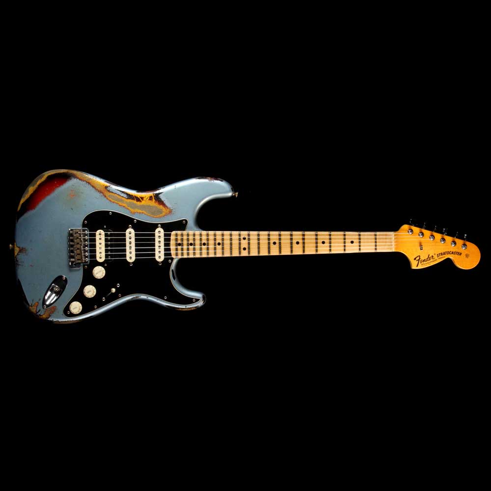 Fender Custom Shop Garage Mod 1969 Stratocaster Ice Blue Metallic over 3 Color Sunburst Heavy Relic — 2