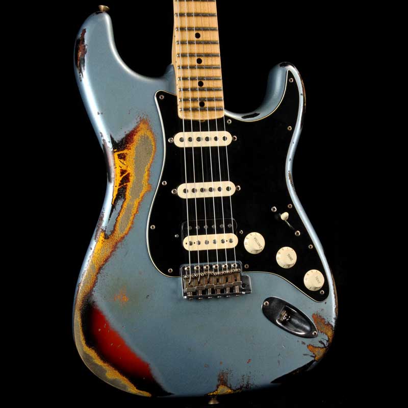 Fender Custom Shop Garage Mod 1969 Stratocaster Ice Blue Metallic over 3 Color Sunburst Heavy Relic — 1