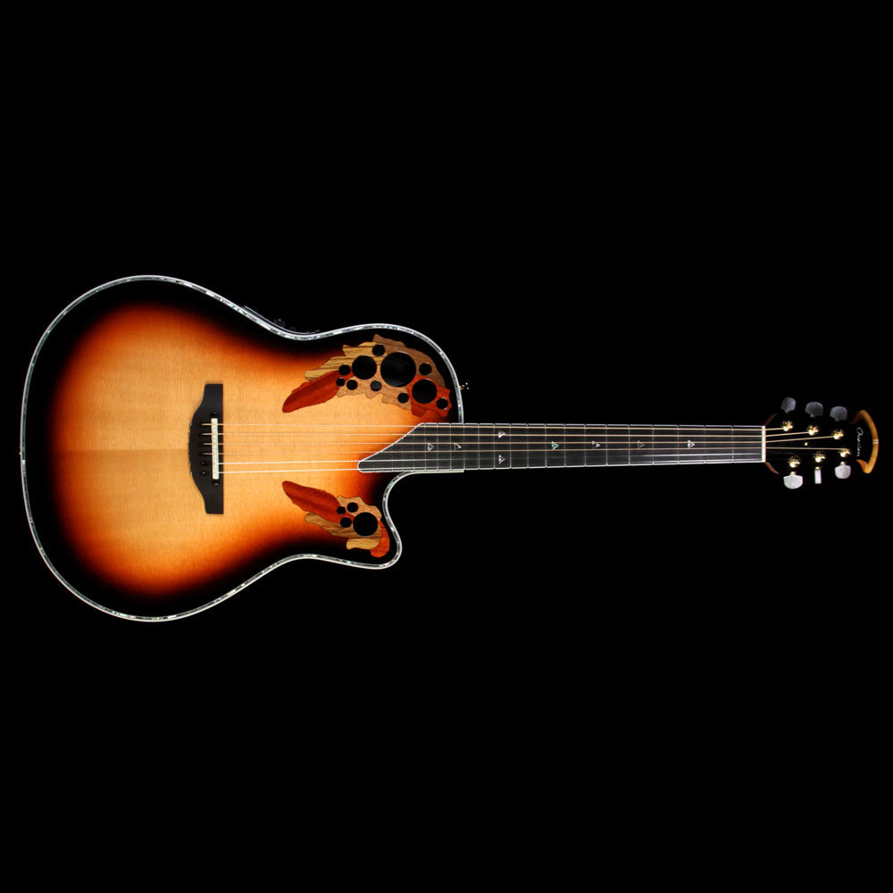 Ovation Custom Elite Super Shallow Acoustic Guitar Sunburst — 2