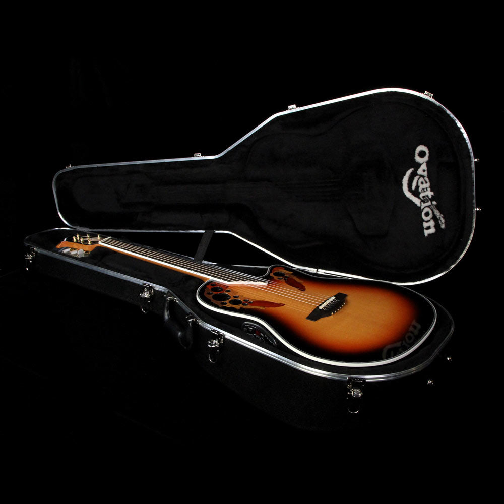 Ovation Custom Elite Super Shallow Acoustic Guitar Sunburst — 5