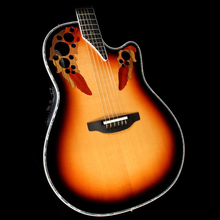 Ovation Custom Elite Super Shallow Acoustic Guitar Sunburst