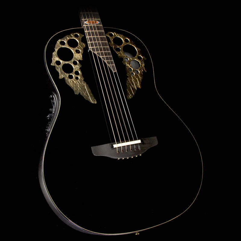 Ovation Custom Elite 50th Anniversary 1678AV50-5 Shallow Acoustic Electric Guitar Gloss Black — 1