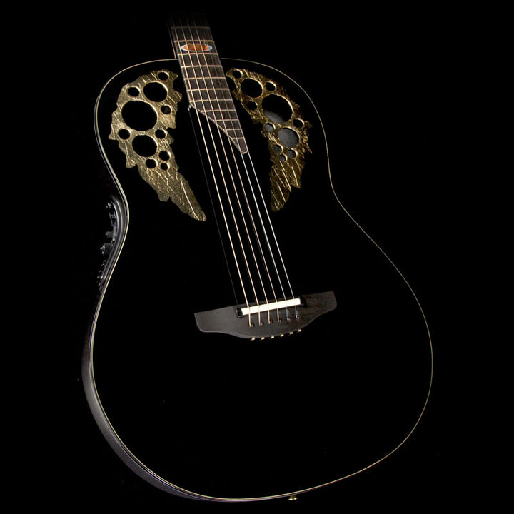 Ovation Custom Elite 50th Anniversary 1678AV50-5 Shallow Acoustic Electric Guitar Gloss Black