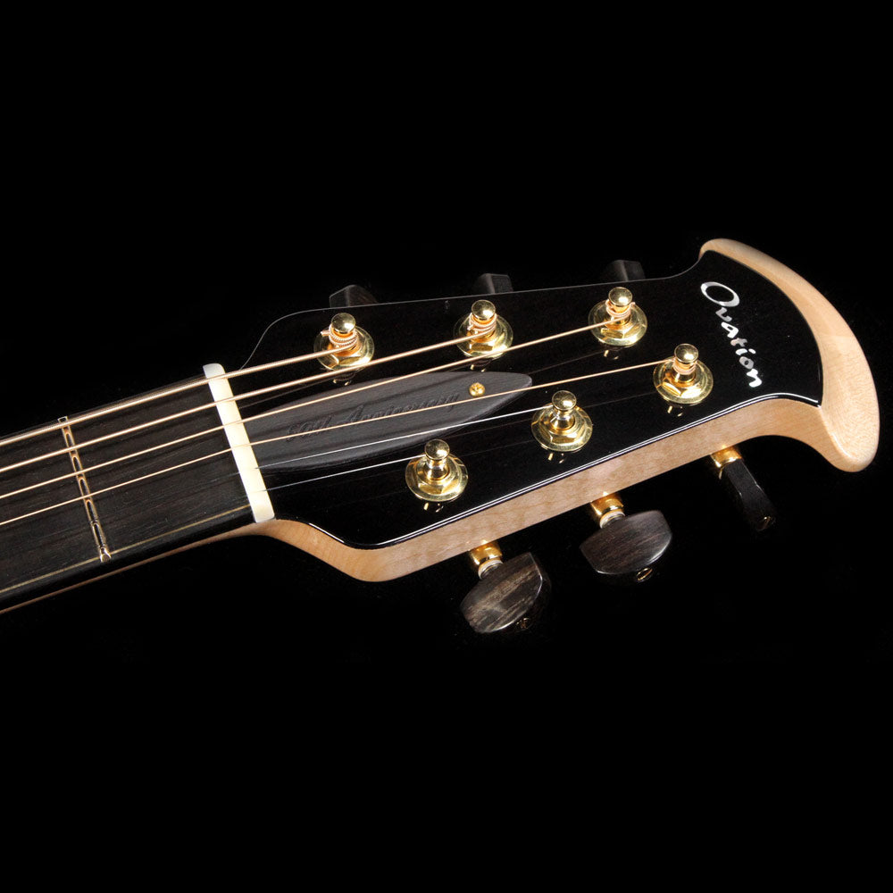 Ovation Limited Edition 50th Anniversary Custom Elite Acoustic Guitar Black — 7