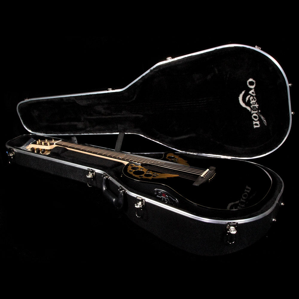 Ovation Limited Edition 50th Anniversary Custom Elite Acoustic Guitar Black — 8