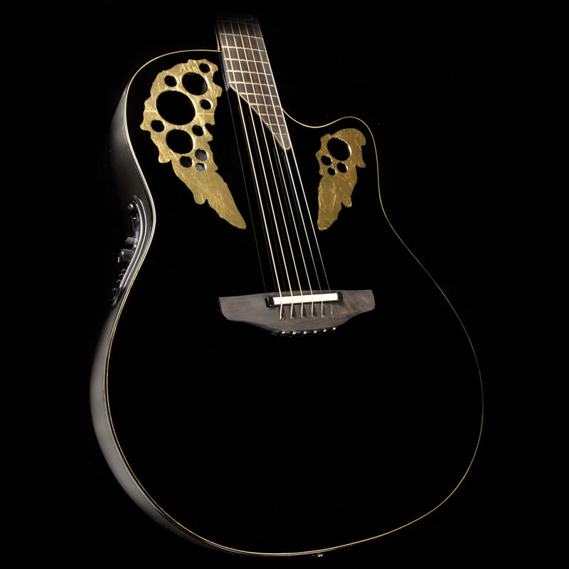 Ovation Limited Edition 50th Anniversary Custom Elite Acoustic Guitar Black — 1