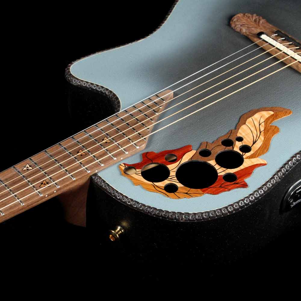 Ovation Adamas 2087GT-8 Carbon Fiber Reverse Blue Burst — 6