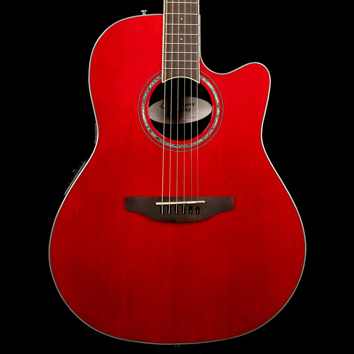Ovation Celebrity Standard CS28 Super Shallow Acoustic Electric Guitar Ruby Red