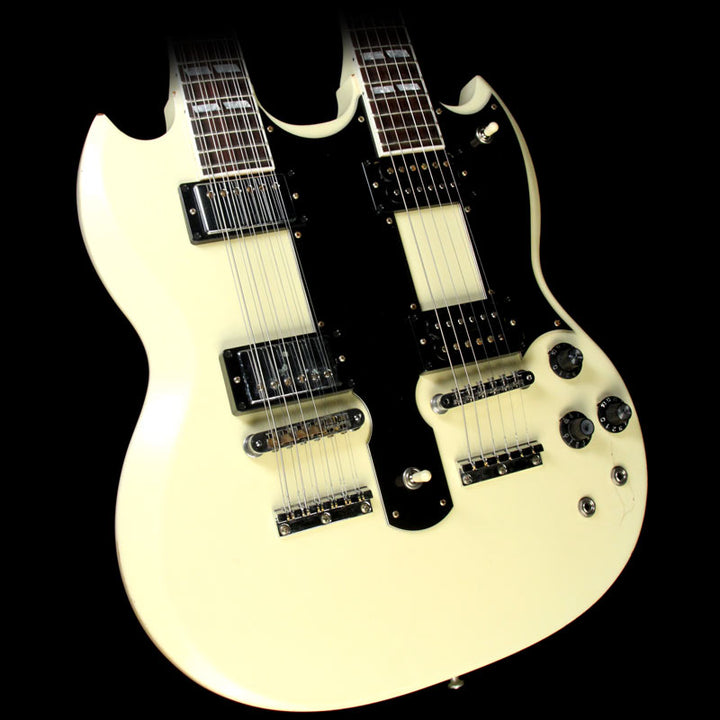 Used 2010 Gibson Custom Shop Don Felder Hotel California Double Neck Guitar Electric Guitar Aged White and Signed