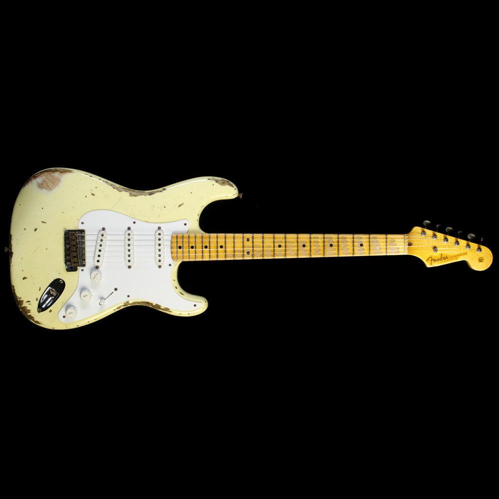 Used 2014 Fender Custom Shop 60th Anniversary 1954 Stratocaster Heavy Relic Electric Guitar Vintage White — 2