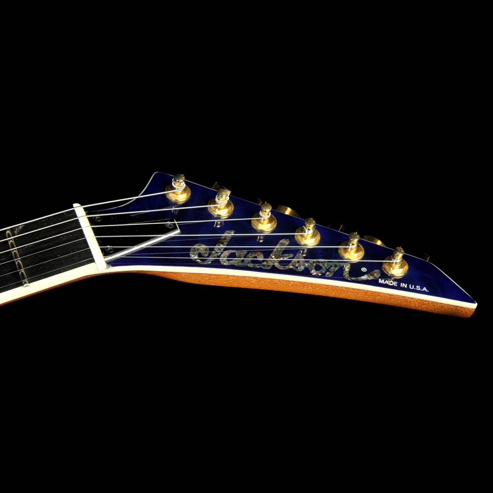 Used 2002 Jackson USA SLATQ 90 Electric Guitar Trans Blue — 4