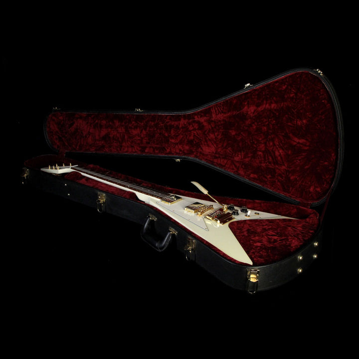 Used 2008 Gibson Custom Shop '67 Flying V Electric Guitar White Sparkle