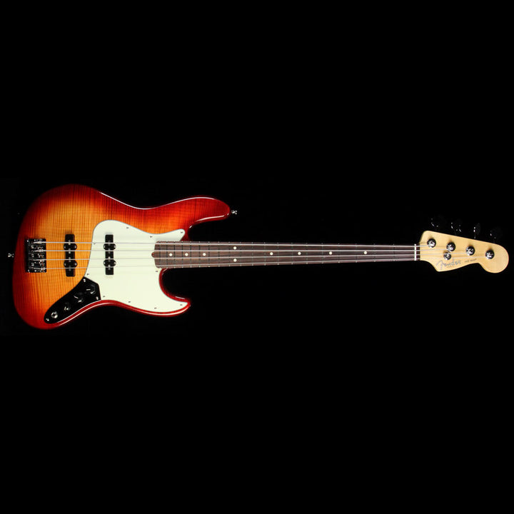 Fender American Pro Jazz Bass Limited Edition FMT Electric Bass Aged Cherry Burst