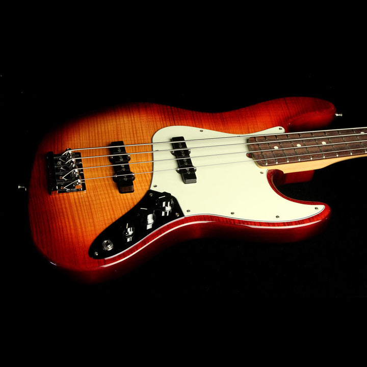 Fender American Pro Jazz Bass Limited Edition FMT Electric Bass Aged Cherry Burst