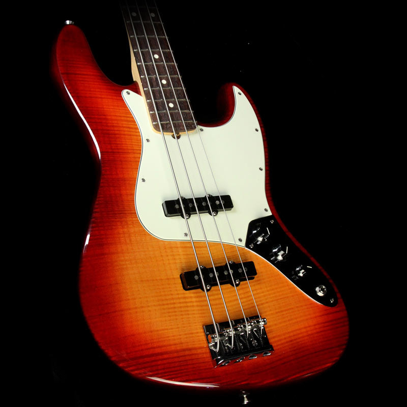 Fender American Pro Jazz Bass Limited Edition FMT Electric Bass Aged Cherry Burst — 1