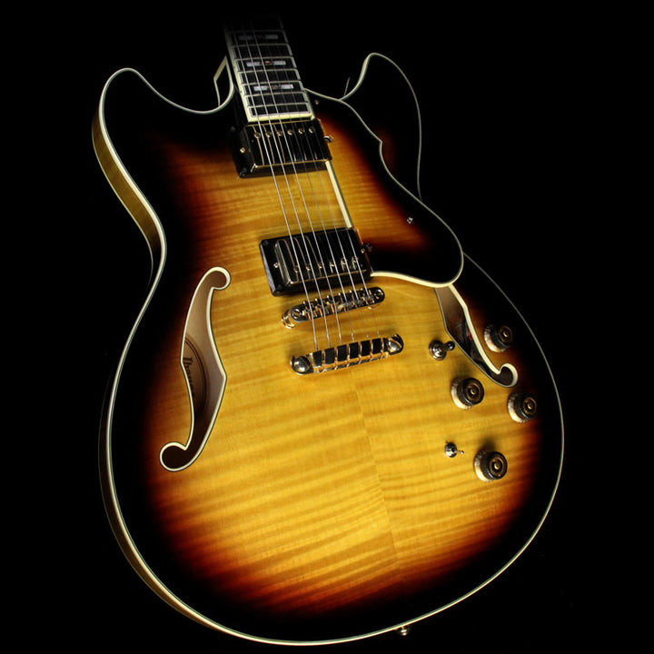Used 2013 Ibanez AS153 Artstar Electric Guitar Antique Yellow Sunburst