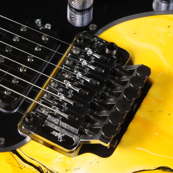 Vigier Excalibur Original HSS Electric Guitar Rock Art Yellow/Black Swirl