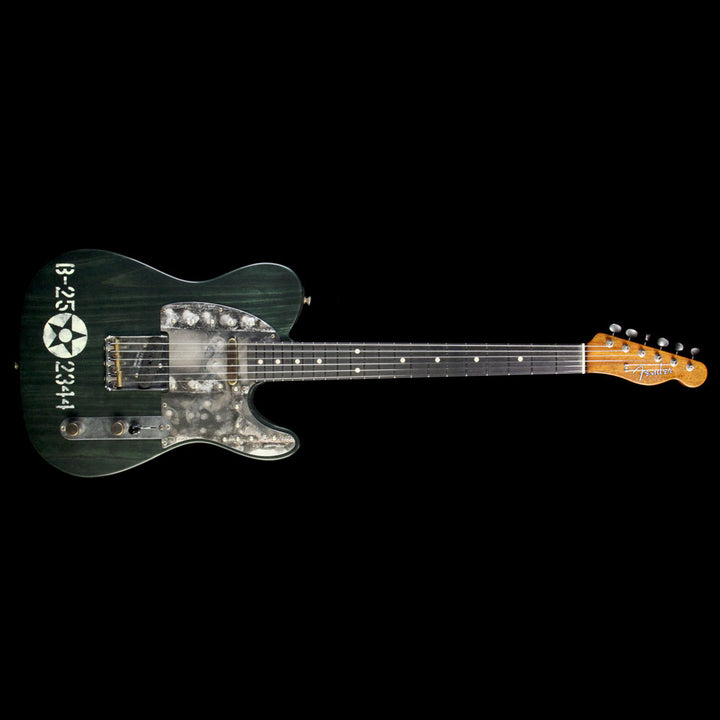 Fender Custom Shop Masterbuilt Yuriy Shishkov Pacific Battle Telecaster Electric Guitar Transparent Green