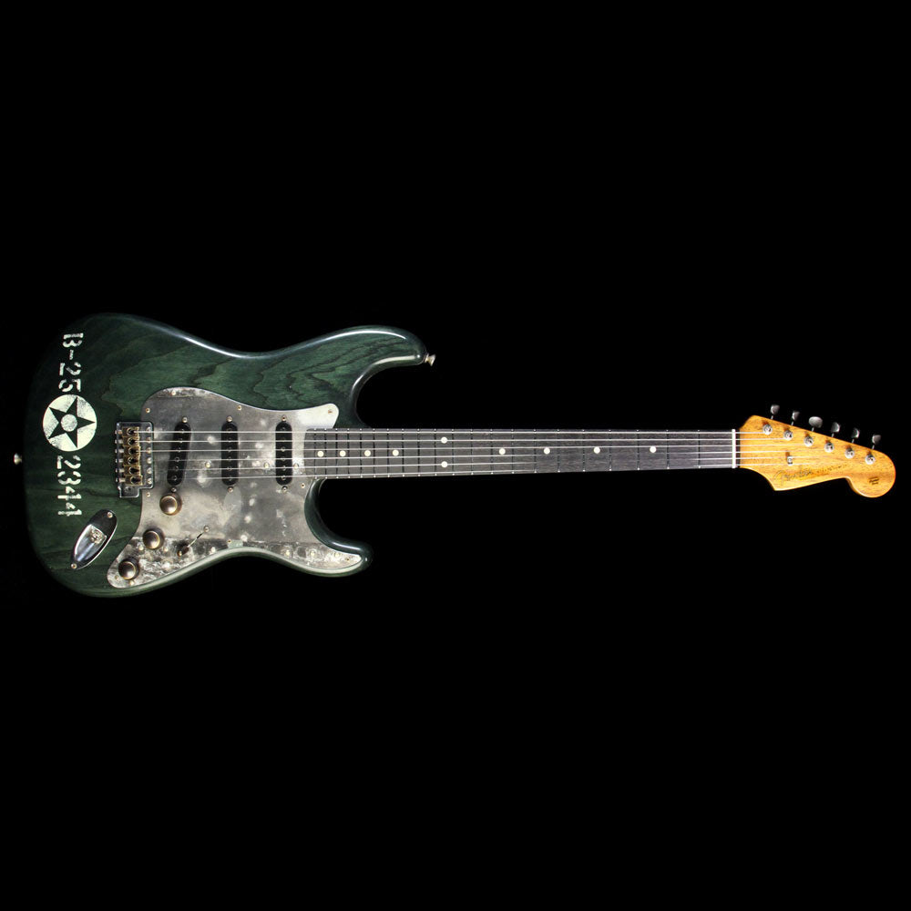 Fender Custom Shop Masterbuilt Yuriy Shishkov Pacific Battle Stratocaster Electric Guitar Transparent Green — 2