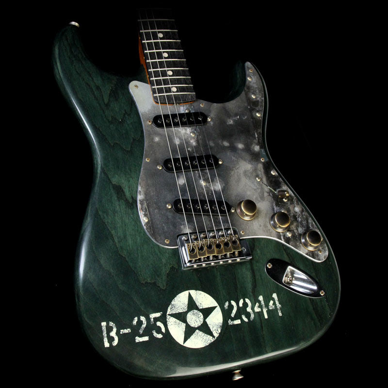 Fender Custom Shop Masterbuilt Yuriy Shishkov Pacific Battle Stratocaster Electric Guitar Transparent Green — 1