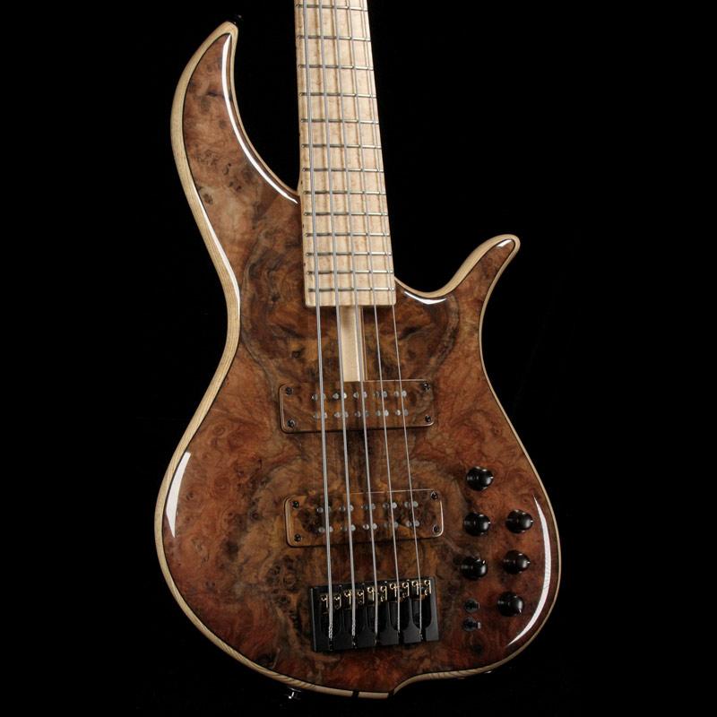 F Bass BN5 5-String Bass Burled Walnut Top 2018 NAMM Display | The