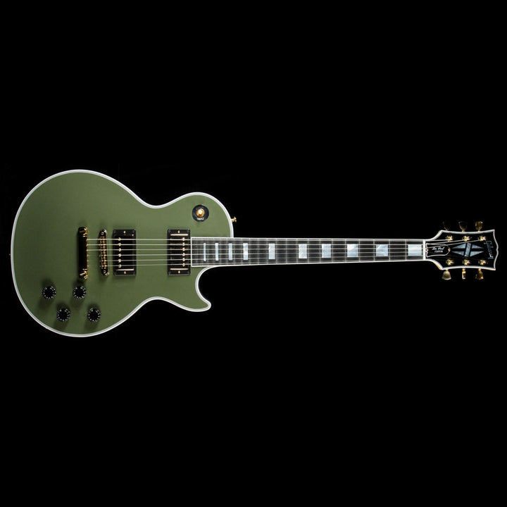 Used 2016 Gibson Custom Shop Les Paul Custom Electric Guitar Olive Green