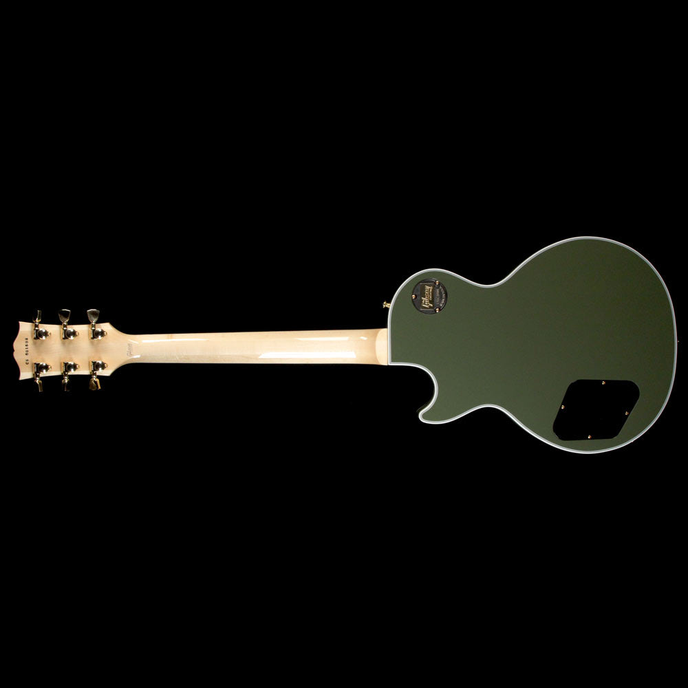 Used 2016 Gibson Custom Shop Les Paul Custom Electric Guitar Olive Green — 3