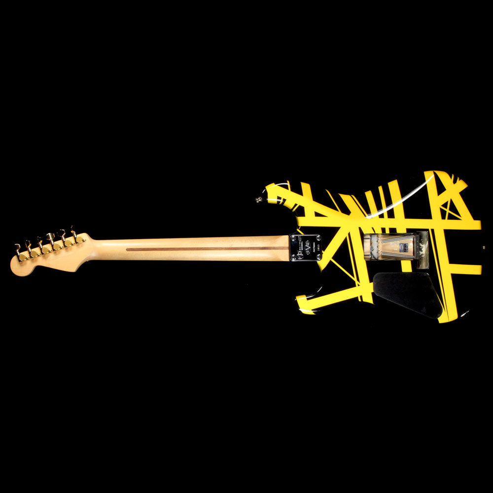 Used Charvel EVH Art Series Electric Guitar Black & Yellow — 3