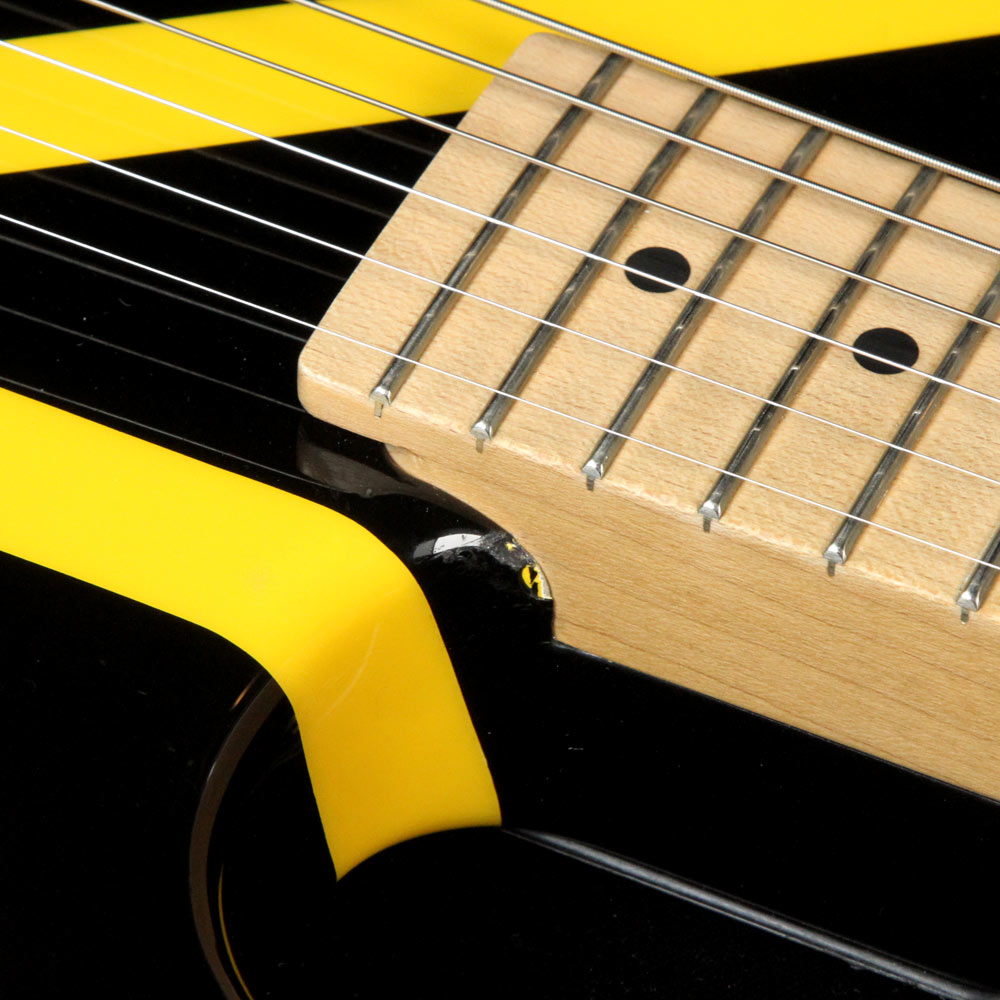 Used Charvel EVH Art Series Electric Guitar Black & Yellow — 5