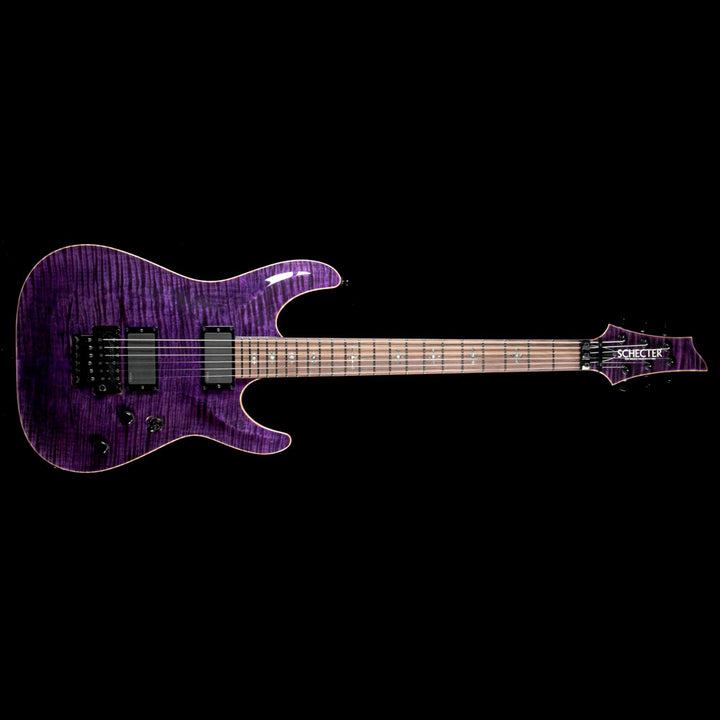 Used 2013 Schecter USA Hollywood Classic Electric Guitar Black Violet