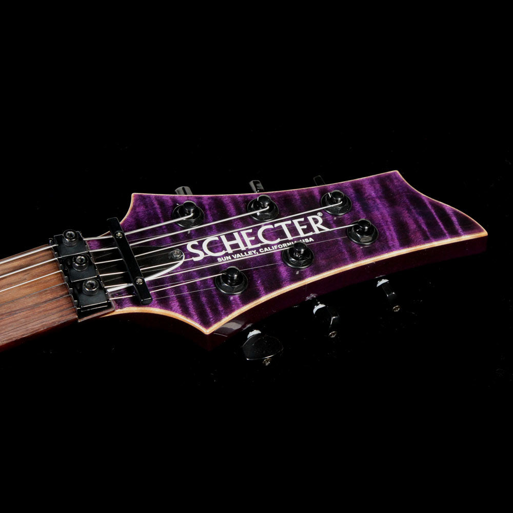 Used 2013 Schecter USA Hollywood Classic Electric Guitar Black Violet — 4