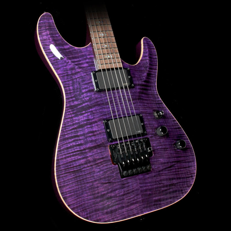 Used 2013 Schecter USA Hollywood Classic Electric Guitar Black Violet — 1