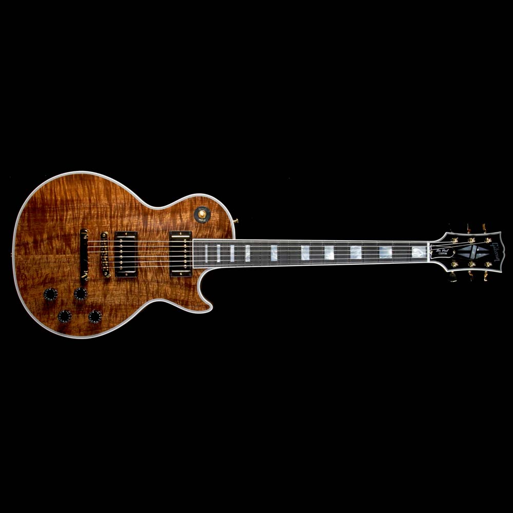 Gibson Custom Shop Les Paul Custom Koa Top Electric Guitar Natural — 2