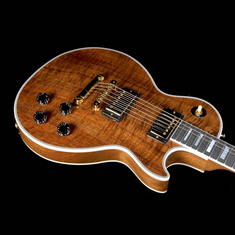 Gibson Custom Shop Les Paul Custom Koa Top Electric Guitar Natural — 6