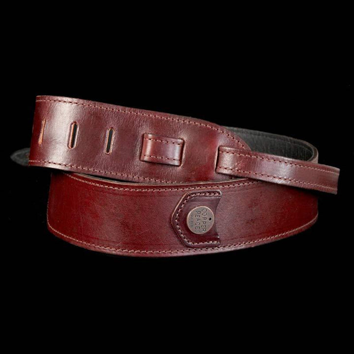 Copperpeace Marin Cherry Leather Guitar Strap
