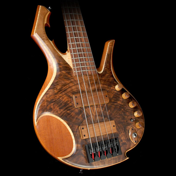 Used 2012 Mike Browne Design Milo 5 Fretted 5 String Electric Bass Guitar Natural