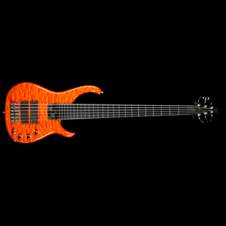 Used 1996 Modulus Quantum Turbo Sweet Spot Q6 Electric Bass Guitar Orange Crush