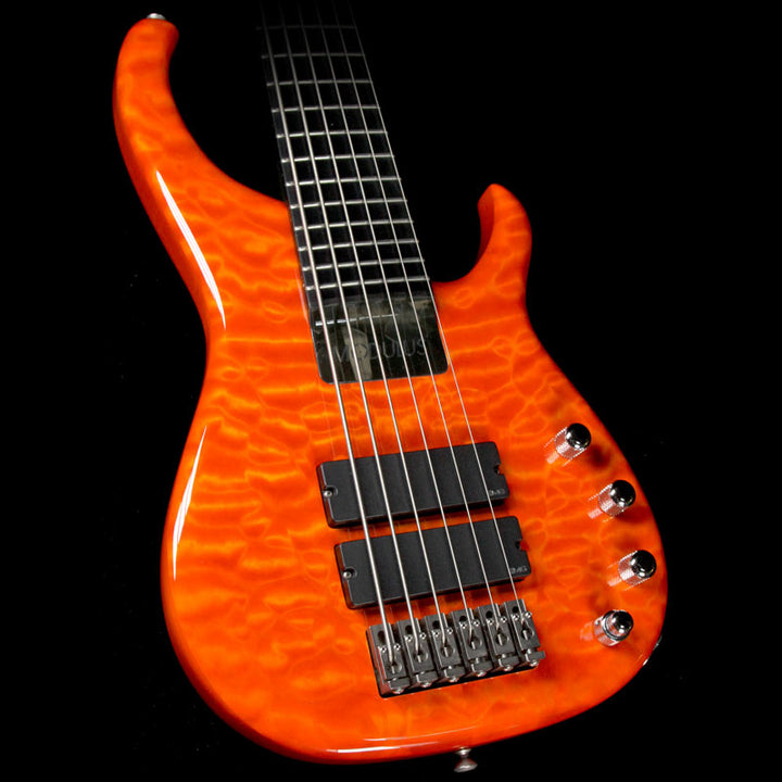 Used 1996 Modulus Quantum Turbo Sweet Spot Q6 Electric Bass Guitar Orange Crush